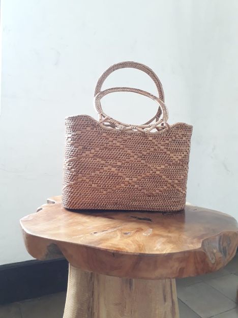 Image de Sac rotin KETAK Naturel lune